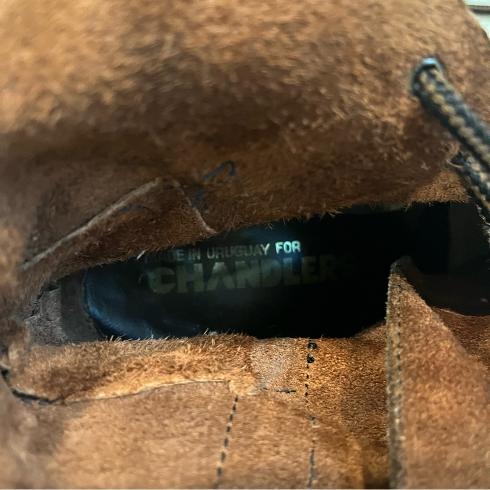 Chandlers 70’s Vintage Leather Knee High Boots Lace Up Granny Boots - Picture 15 of 16